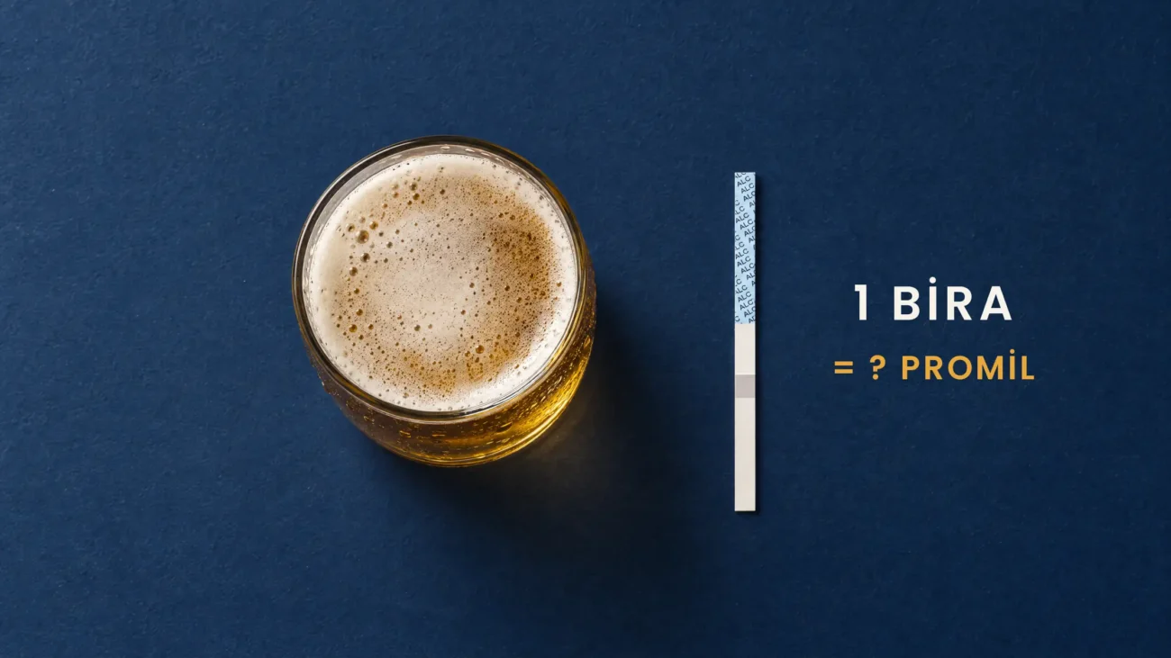 Bir bardak bira ve AlkoSafe t\u00fck\u00fcr\u00fck tarama \u015feridi: 1 bira ka\u00e7 promil?